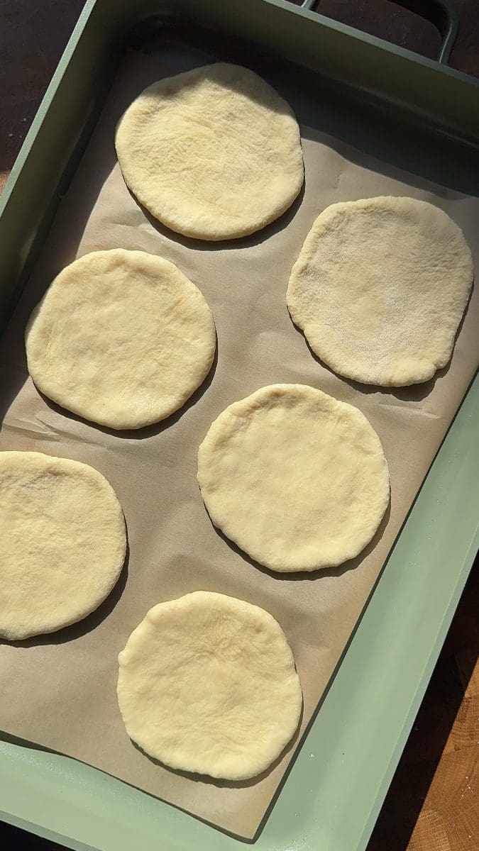 The buns flattened into circles.