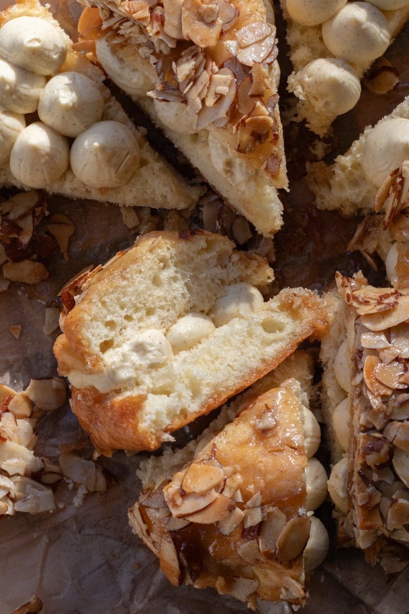 Bee Sting Cake (Honey Almond Brioche Cake)