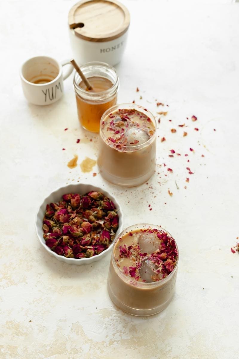 Iced Honey Rose Latte