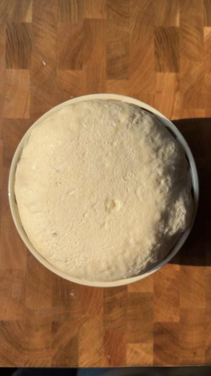 Close up of the dough.