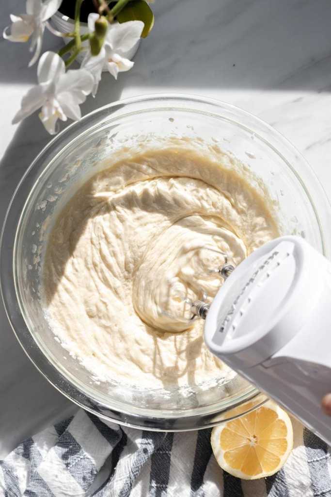 Beating the wet ingredients together