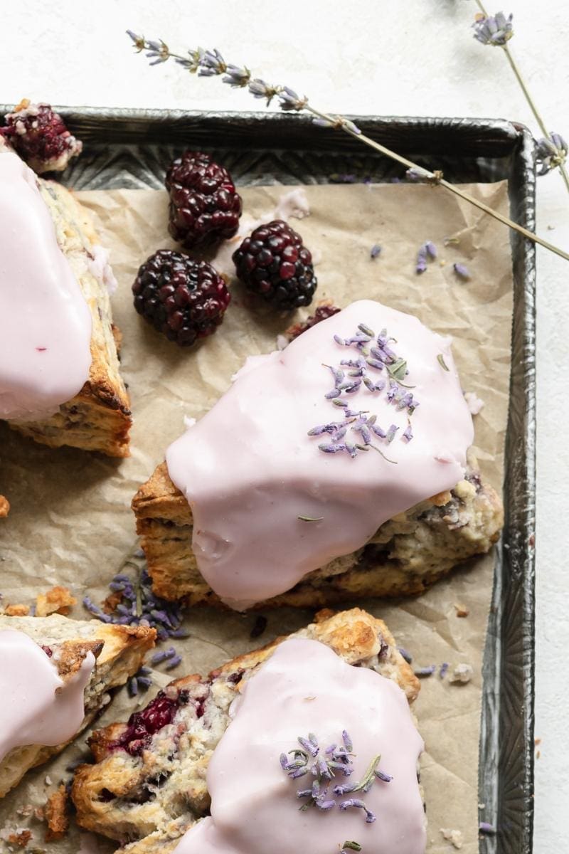 Blackberry Lavender Scones