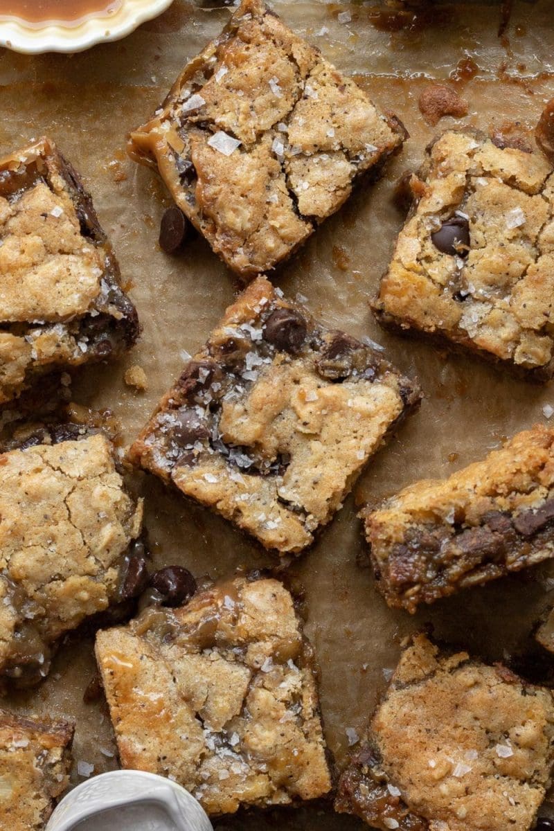 Salted Caramel Coffee Chip Bars