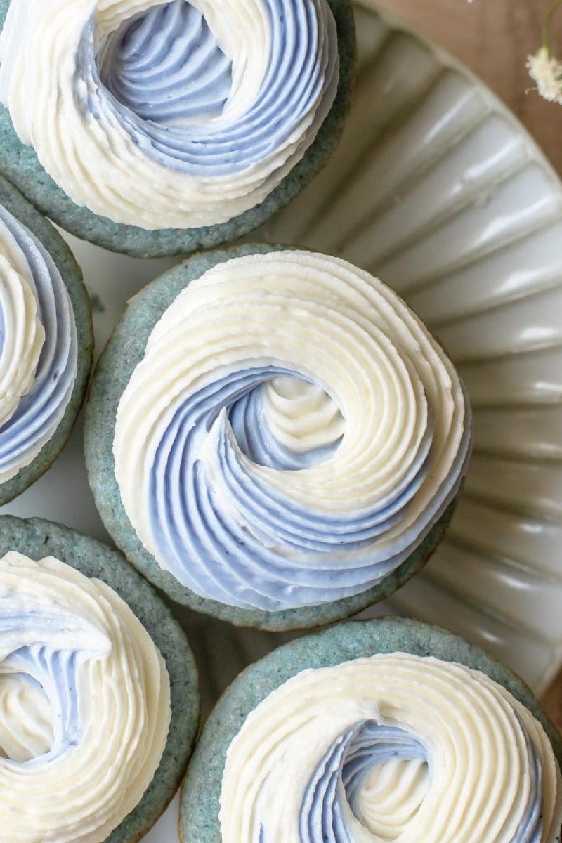 Butterfly Pea Flower Cupcakes