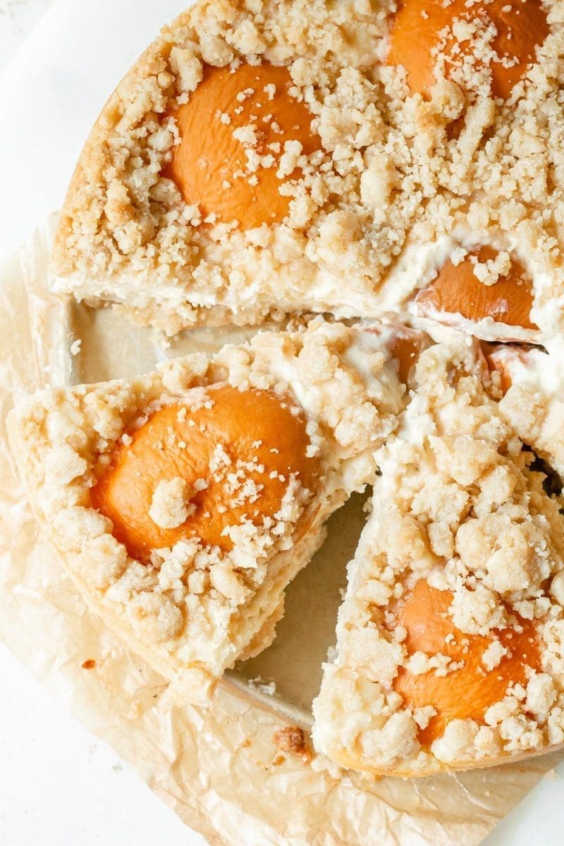 Apricot Streusel Cheesecake