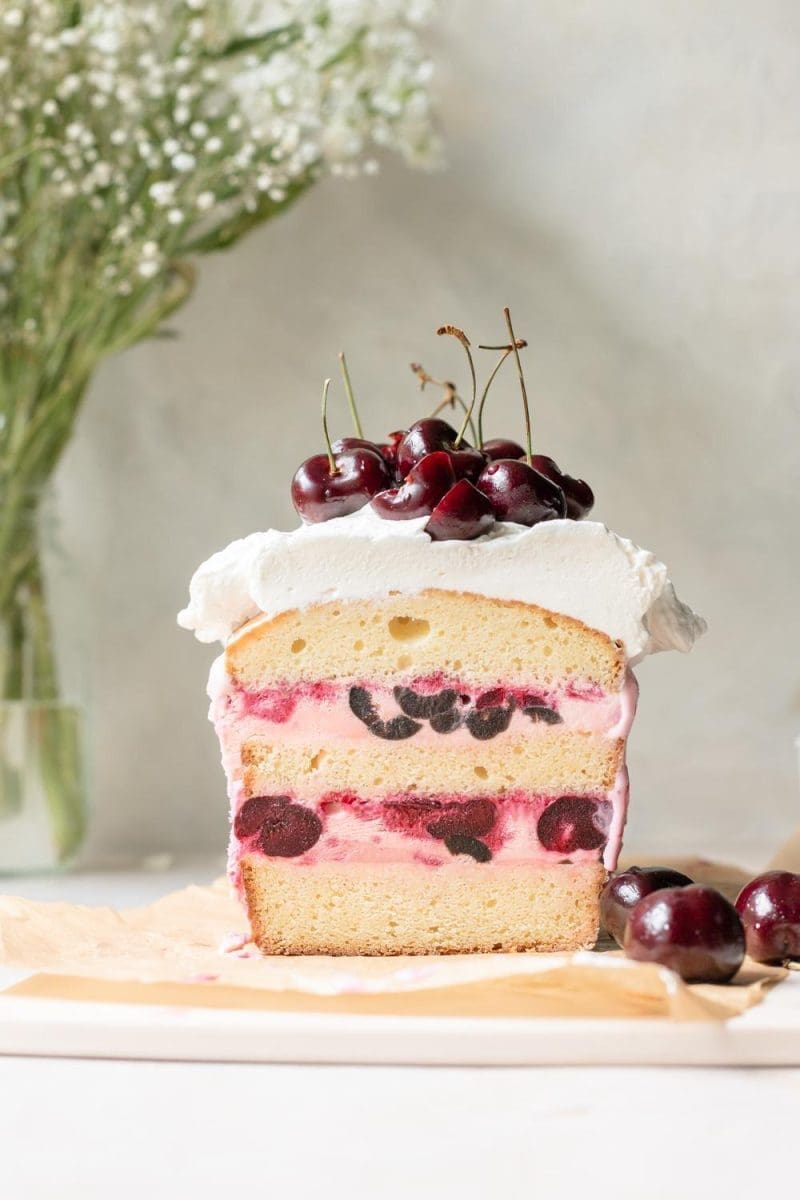 Cherry Ice Cream Pound Cake