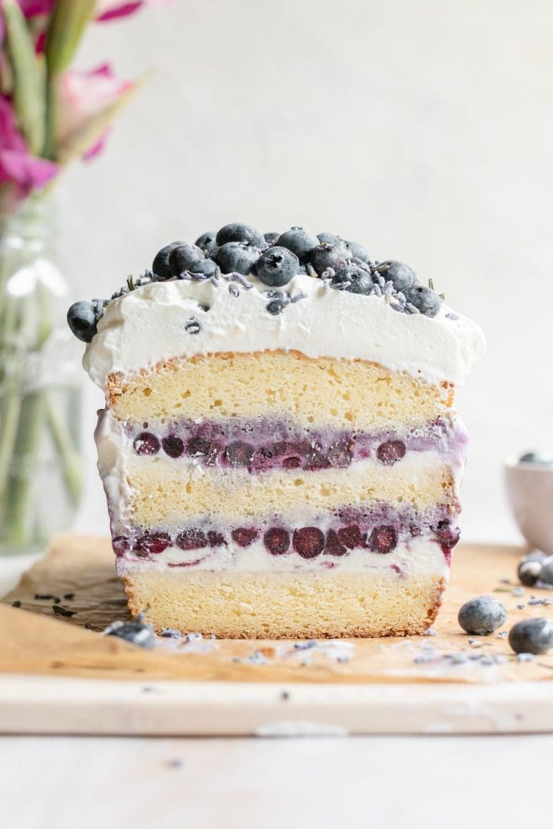 Blueberry Lavender Ice Cream Pound Cake