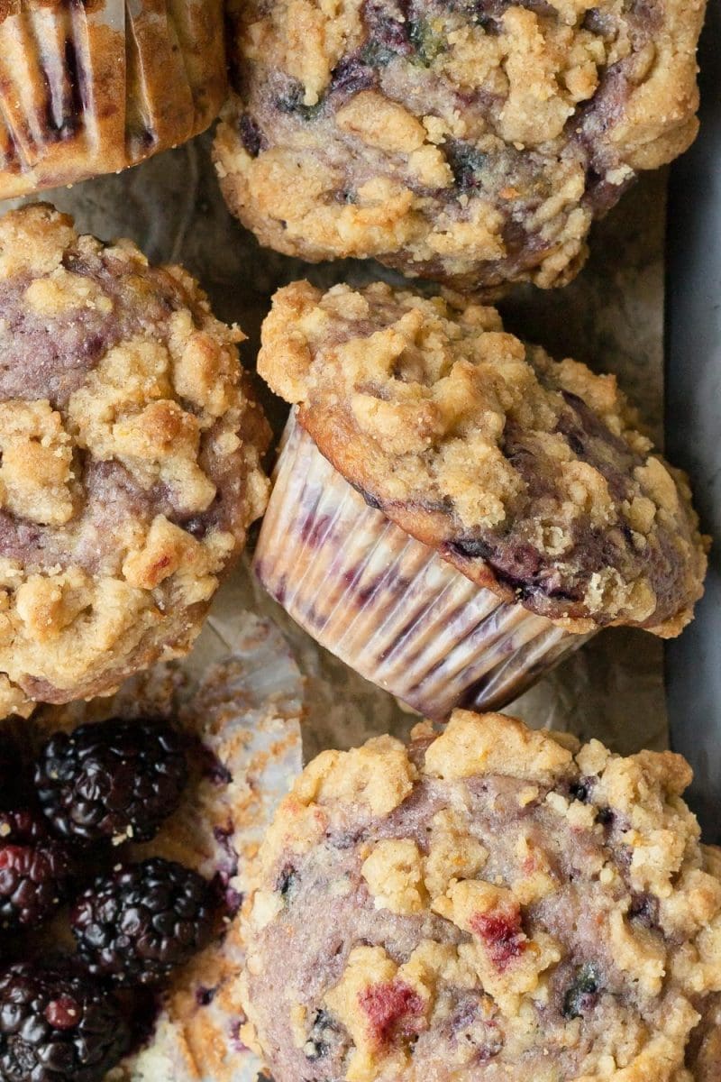 Blackberry Coffee Cake Muffins