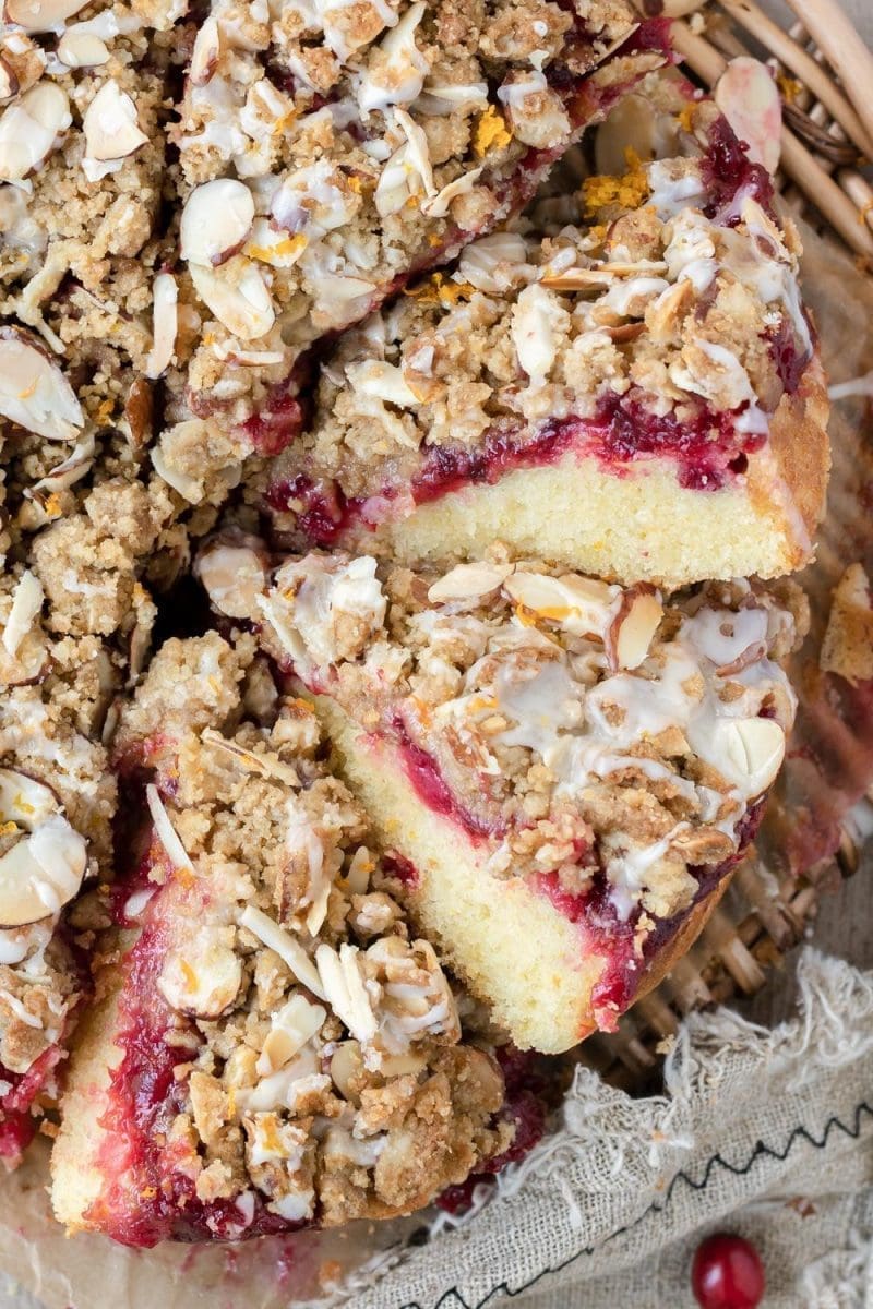 Cranberry Almond Crumb Cake
