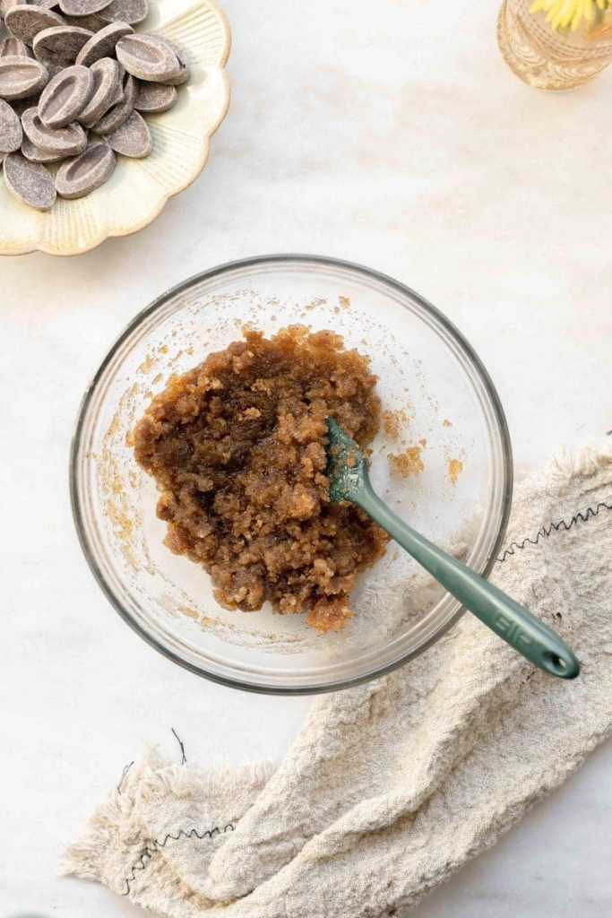 The brown butter and sugars mixed together.