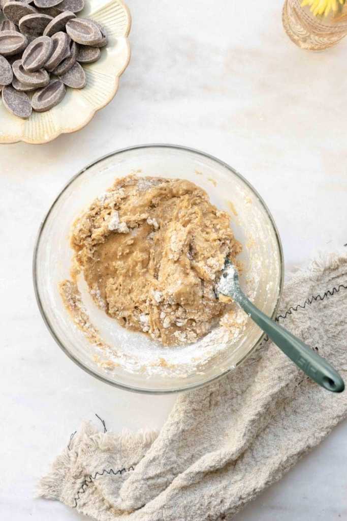 The dough after adding in the flour.