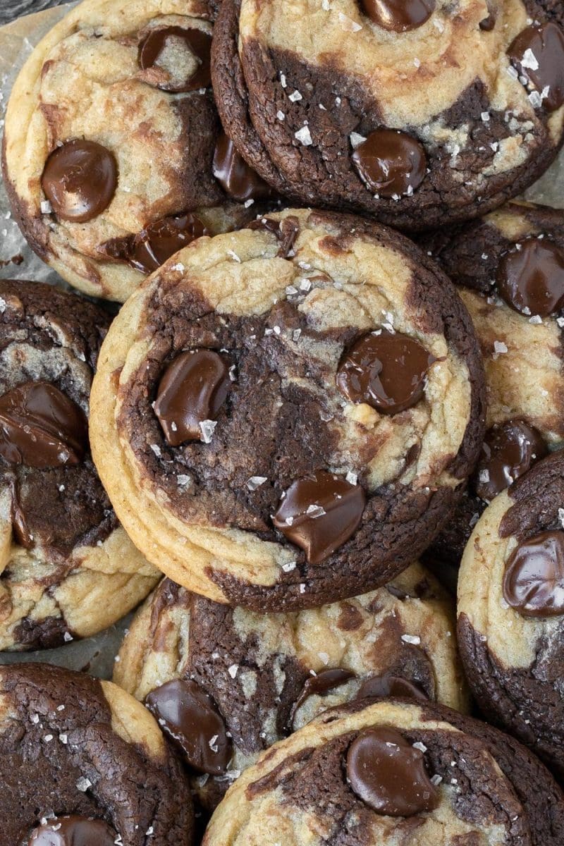 Marbled Brownie Chocolate Chip Cookies