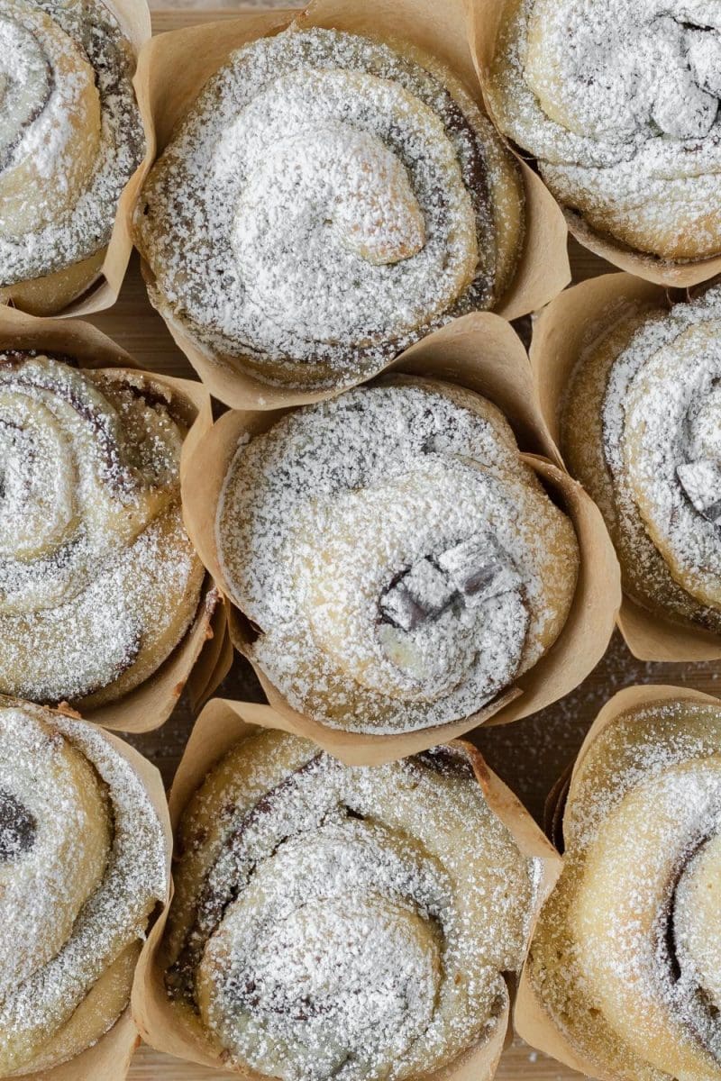 Chocolate Almond Brioche Rolls