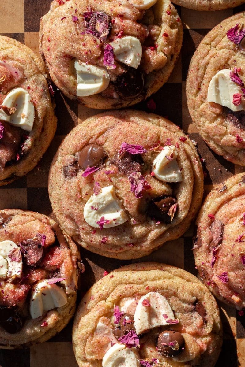Rose Chocolate Chip Cookies