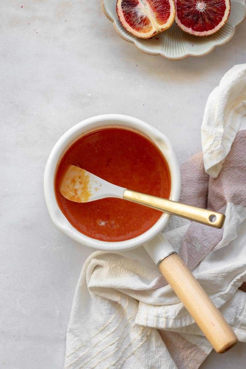 the zest ingredients in a saucepan