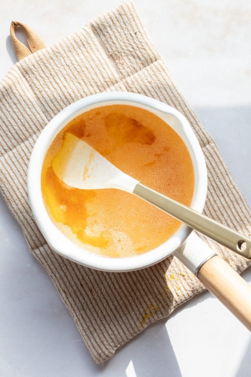 brown butter in a saucepan