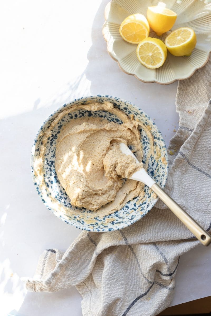 The dough after mixing in the egg.