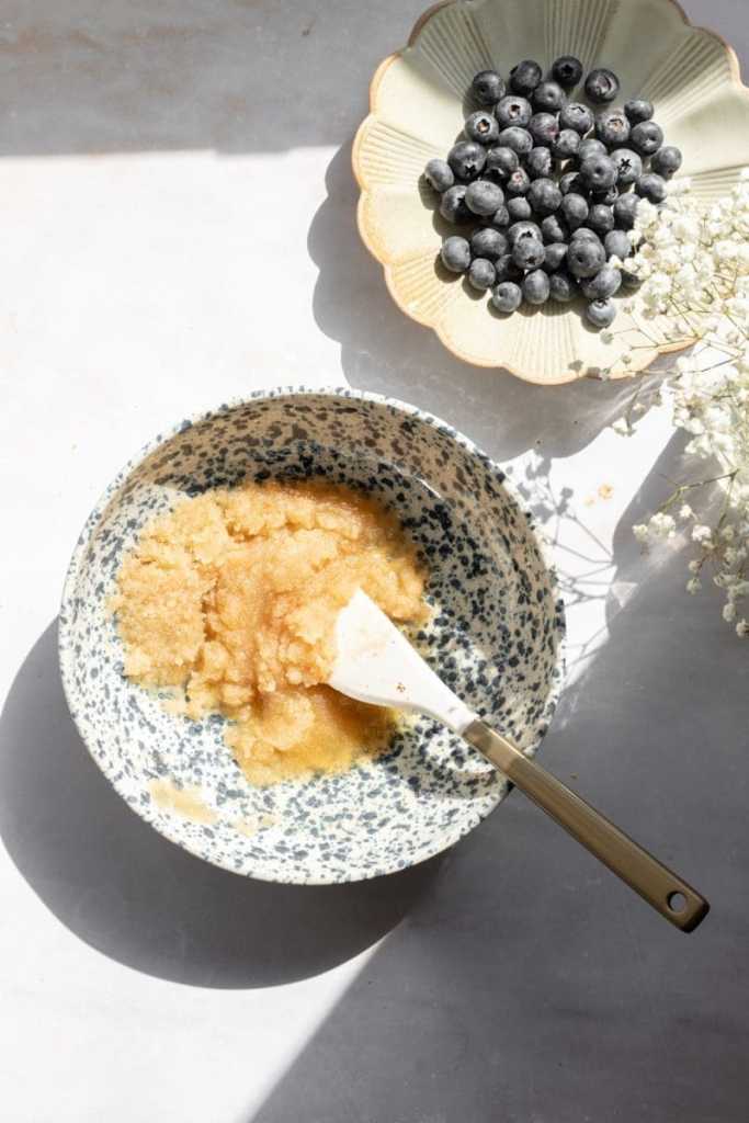 The brown butter and sugar mixed together.