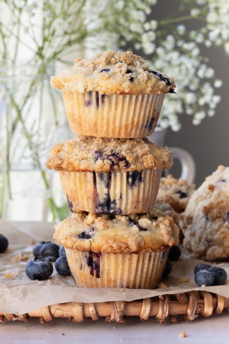 Small Batch Blueberry Muffins