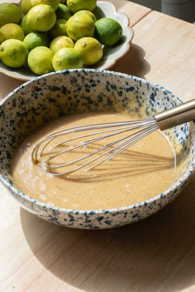 The dough after mixing in the egg and vanilla.