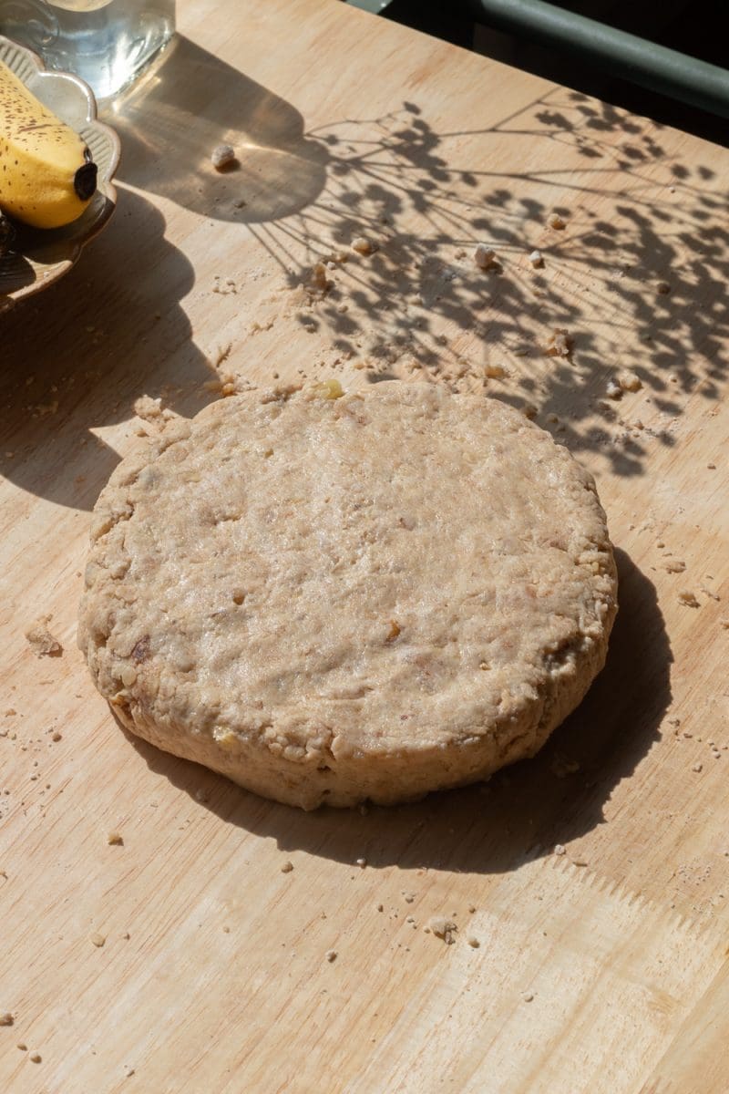 A circle of scone dough.
