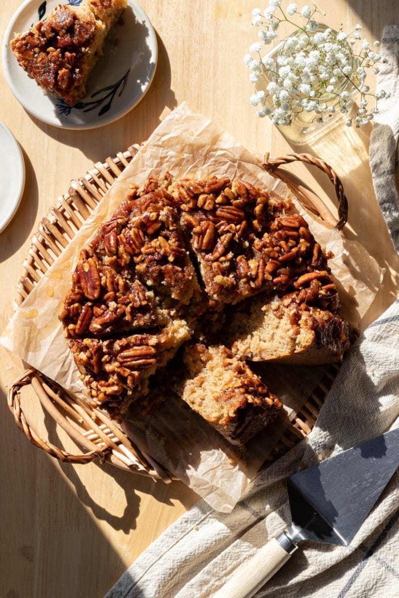 Banana Pecan Upside Down Cake