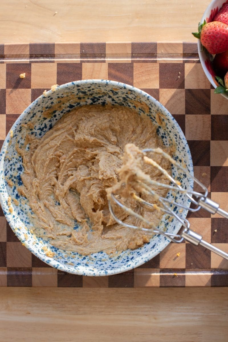 The wet ingredients beaten together.