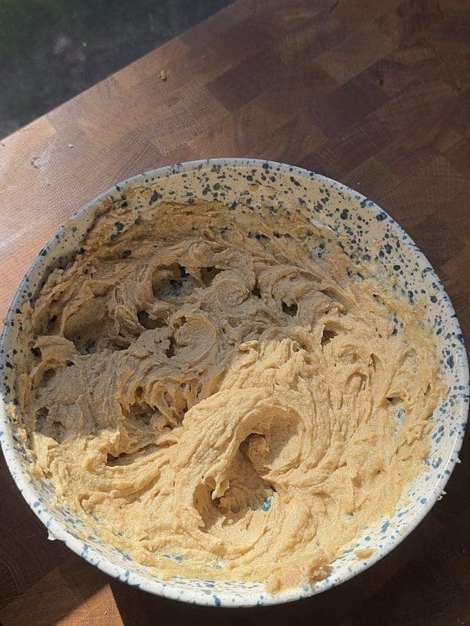 All the wet ingredients beaten together.