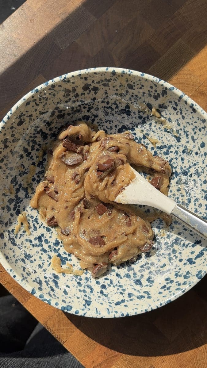 The finished vanilla cookie dough.