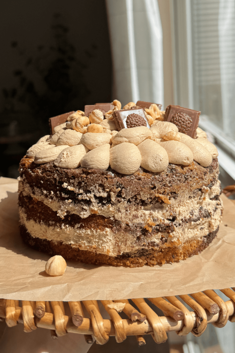 Marbled Chocolate Hazelnut Espresso Cake