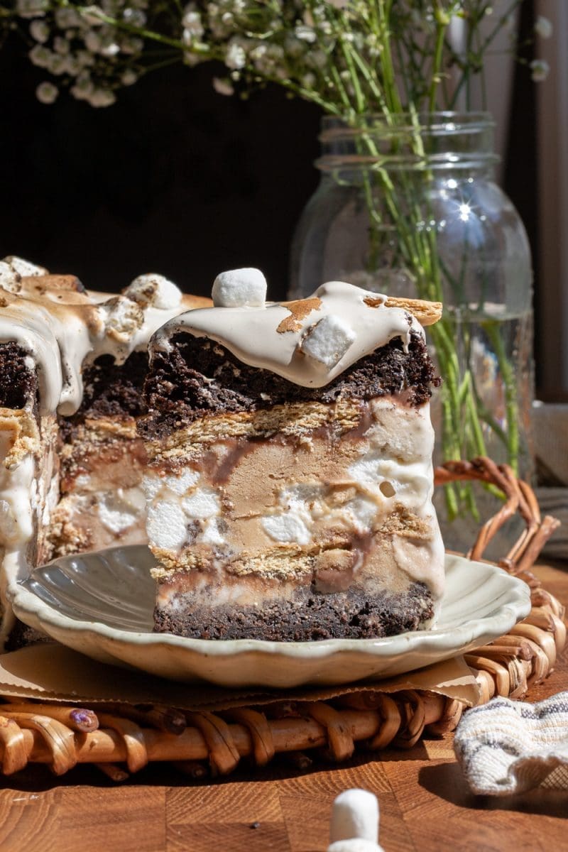 Mocha S’mores Ice Cream Cake