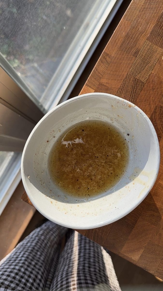 The garlic and brown butter filling.